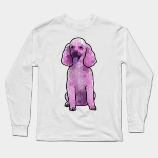 Poodle Mosaic in Amethyst Long Sleeve T-Shirt